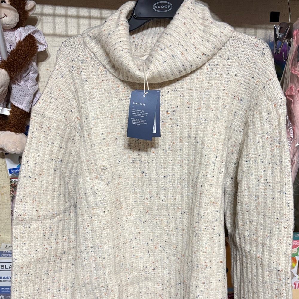 Universal Thread Cream Cowl Neck Sweater